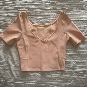 lululemon Crop Top size 2 XS Pink Clay Athleisureware